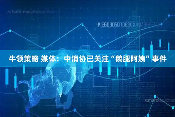 牛领策略 媒体：中消协已关注“鹅腿阿姨”事件